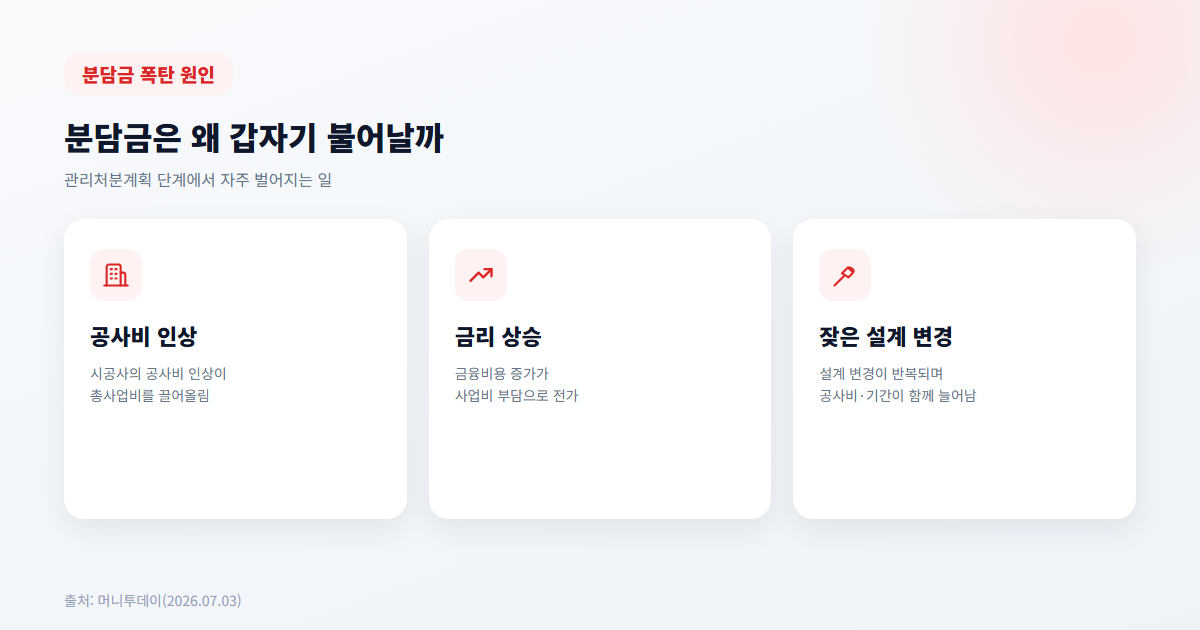재건축 분담금이 불어나는 3가지 원인 - 공사비 인상, 금리 상승, 설계 변경